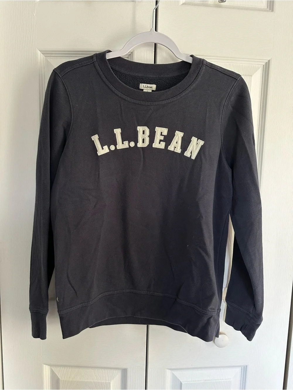 L.L. Bean Navy Logo Crewneck Sweater